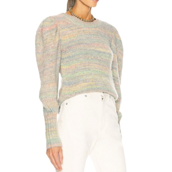 LoveShackFancy Sweaters - NEW LoveShackFancy Aquarius Wool Blend Puffed Sleeve Pullover Sweater NWT